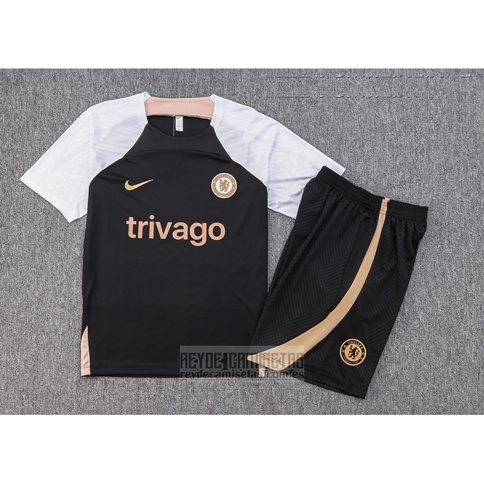 Chandal del Chelsea Manga Corta 2023-2024 Negro - Pantalon Corto